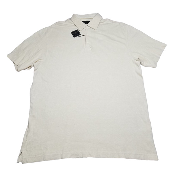 Beige JOS A BANK Reserve Linen Polo Shirt - XL